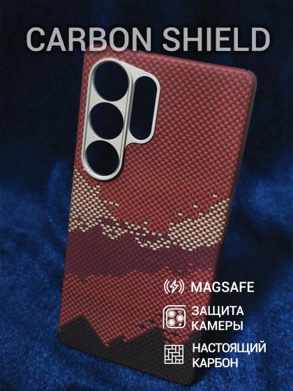 Карбоновый чехол Carbon Shield для Samsung Galaxy S25 Ultra